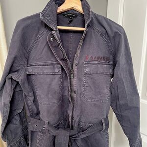 Banana Republic distresses Charcoal gray Utility Jumpsuit